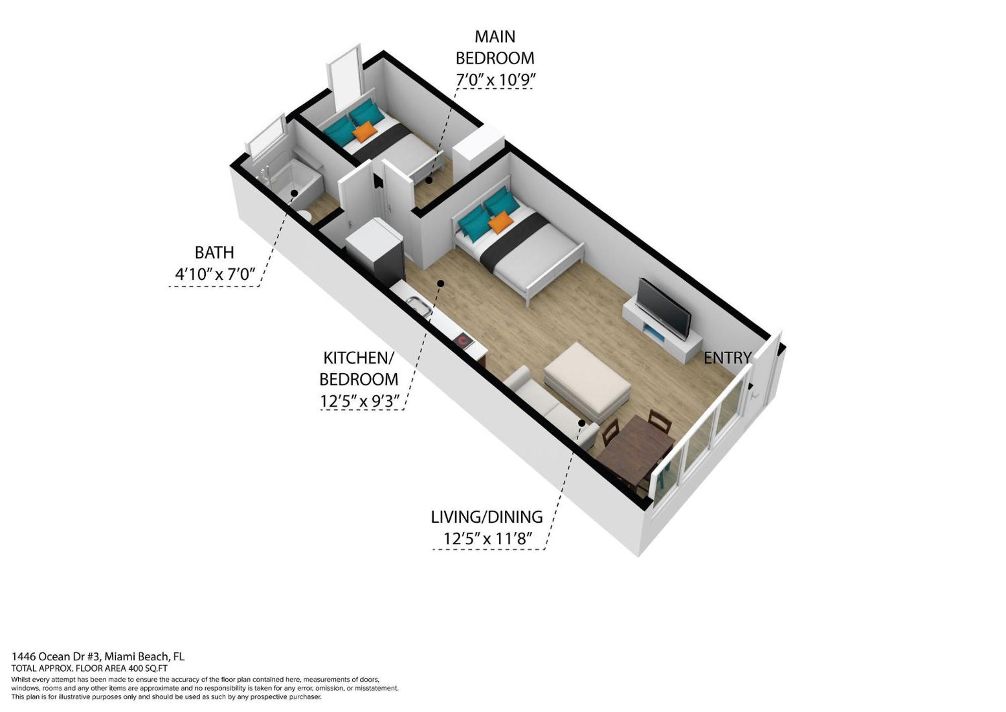 מיאמי ביץ' Beachy 1 B/R, W/2 Queen Beds, On Ocean Drive Beach מראה חיצוני תמונה